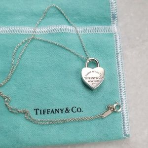 Tiffany & Co sterling silver lock necklace